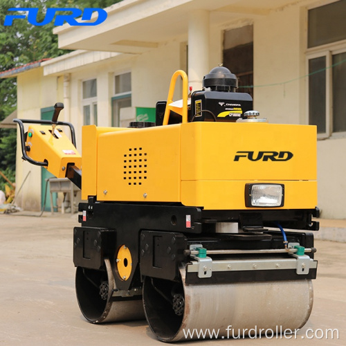 Flexible Turning 800kg Double Drum Vibratory Hand Roller Compactor